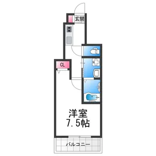 エルグランド津久野【1階】の間取り