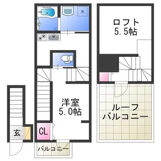 あんしん+HouM浜寺石津【2階】の間取り