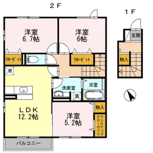 松籟軒 A棟【2階】の間取り
