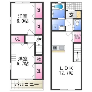 アドラブールヴィラ【1階】の間取り
