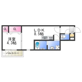 エステイトE泉大津【3階】の間取り