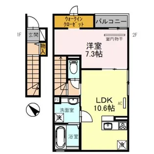 フェローハウス【2階】の間取り