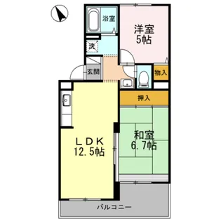 ヴァンベールしののめ A棟【3階】の間取り