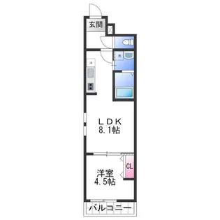 フジパレス西取石Ⅰ番館【1階】の間取り