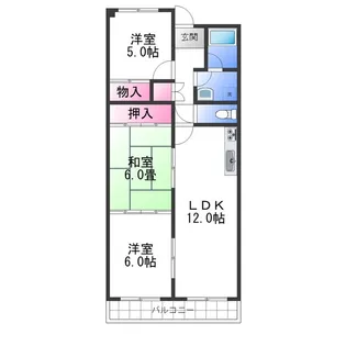 パストラル羽衣【6階】の間取り