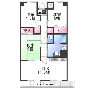 3LDKの間取り画像