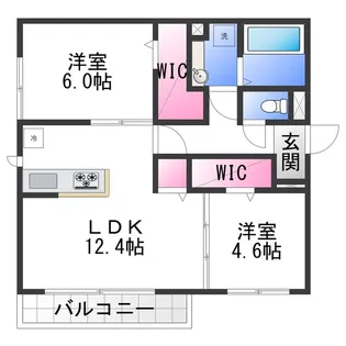 グランヴェールⅥ【3階】の間取り