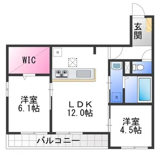 グランヴェールⅥ【3階】の間取り