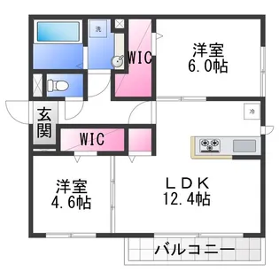 グランヴェールⅥ【3階】の間取り