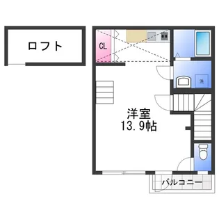 あんしん+河合08−1075【2階】の間取り