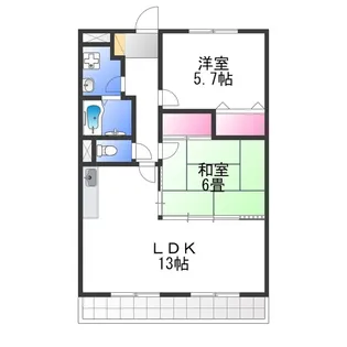 クレセント【3階】の間取り