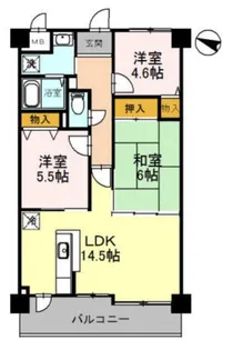 フローラ南館【5階】の間取り