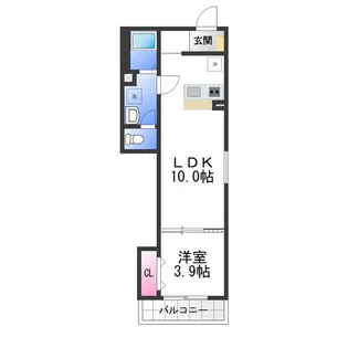 1LDKの間取り画像