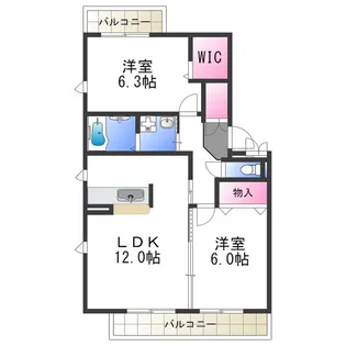 ファミーユ・M【2階】の間取り