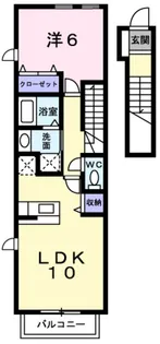 プラッツ くみのき【2階】の間取り