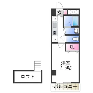 1Kの間取り画像
