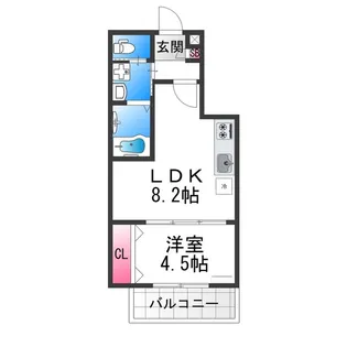 エルグランド津久野【3階】の間取り
