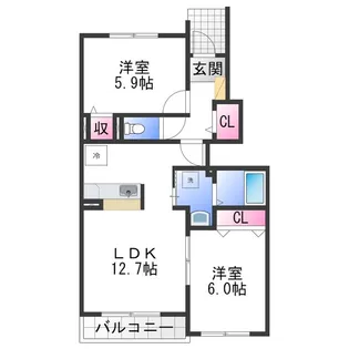 ネオ プロヴィデンス【1階】の間取り