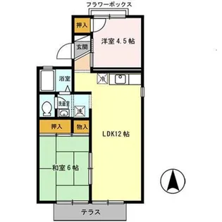 セジュール深井Ⅱ【2階】の間取り