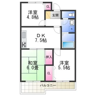 ソシア加茂【3階】の間取り