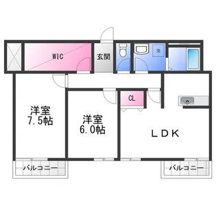 パインリーフ和泉【5階】の間取り