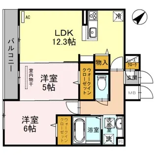 Mサンシャイン【1階】の間取り