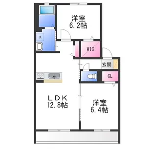 シャーメゾン鈴の宮【1階】の間取り