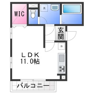 1Rの間取り画像