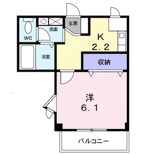 1Kの間取り画像
