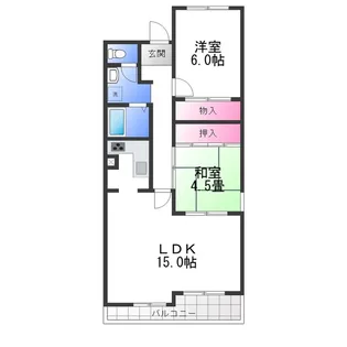 ウエストロー西取石【1階】の間取り