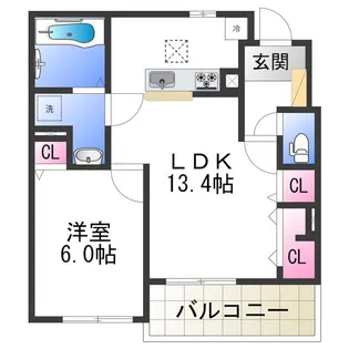 ゼフィランサス【1階】の間取り