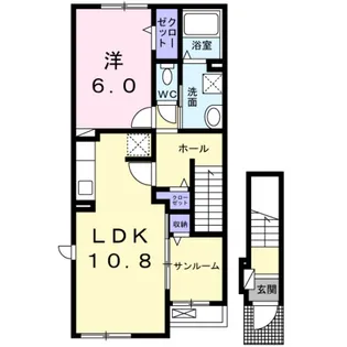 シエル【2階】の間取り