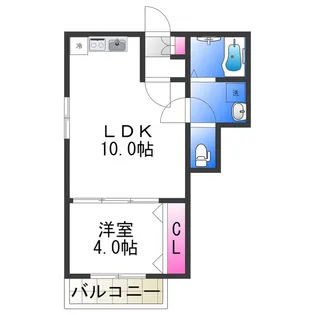 F+style浜寺石津町西2号館【2階】の間取り