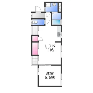 ブリスフル深井北町【2階】の間取り