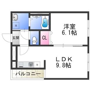 フジパレス泉大津Ⅰ番館【1階】の間取り