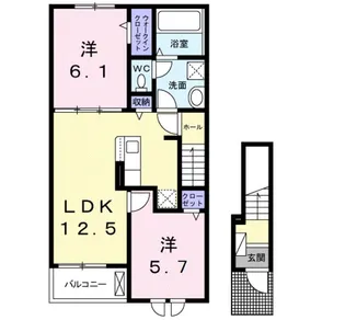 ラ・カーサ セレーナ【2階】の間取り
