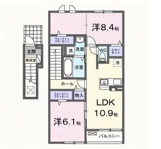 ラ・カーサ ドルチェ【2階】の間取り