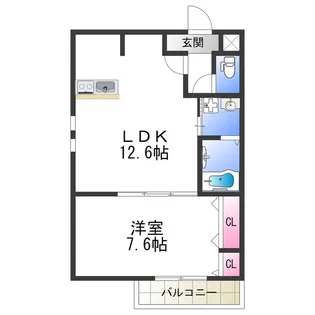 フジパレス堺諏訪森Ⅰ番館【3階】の間取り