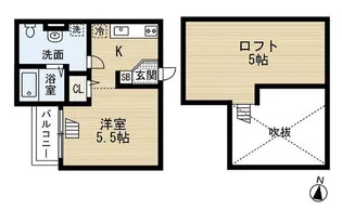 CLOUD鳳(クラウドオオトリ)【2階】の間取り