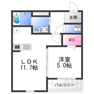 グランメゾンゆずり葉Ⅰ番館【3階】の間取り