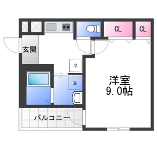 フジパレス羽衣【1階】の間取り