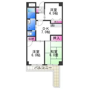 アルファワン【3階】の間取り