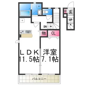 アムールアミュレット【2階】の間取り