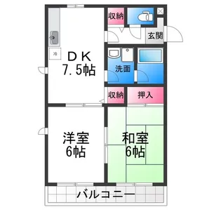 プルミエ弐番館【1階】の間取り