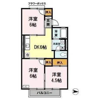 ハウスK【2階】の間取り