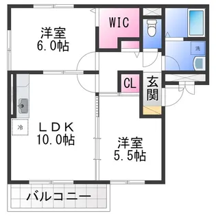 グリーンコート初芝 D【3階】の間取り