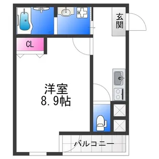 フジパレス鳳駅西Ⅵ番館【3階】の間取り