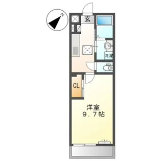 ジェンティー フルール【1階】の間取り