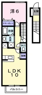 プラッツ くみのき【2階】の間取り