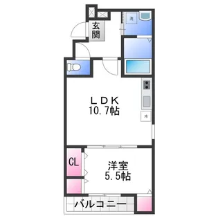 フジパレス高石加茂【1階】の間取り
